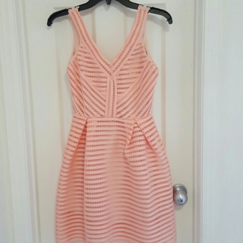 Peach midi cocktail dress NWOT